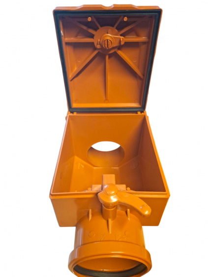 PVC Rückschlagklappe Swing 110 mm mit Flanschanschluss und EPDM-Dichtung